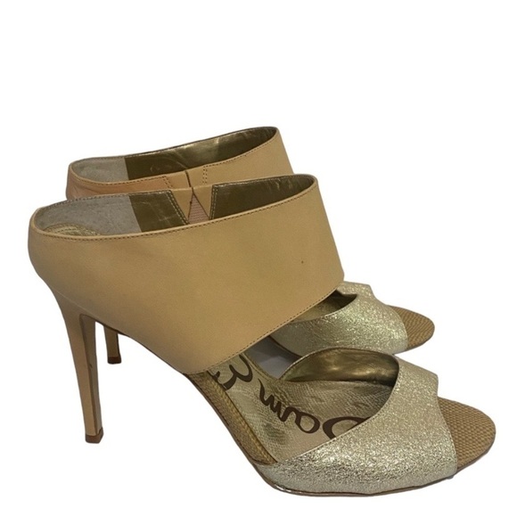 Sam Edelman Scotti tan and gold high heel sandals Size 10 - Picture 5 of 8